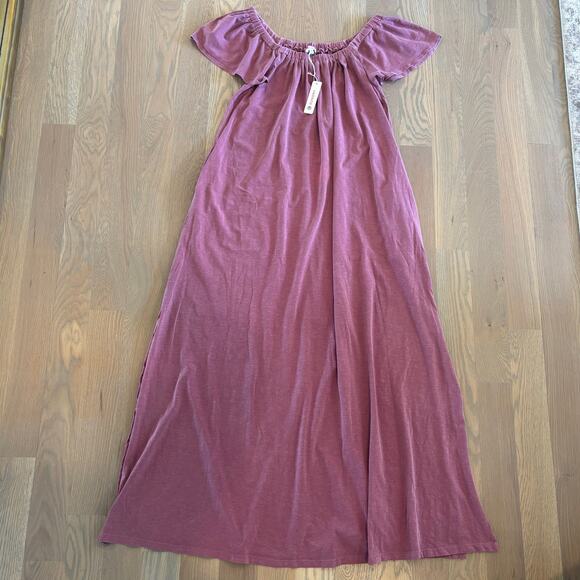 NWT Anthropologie Sundry Maxi Trapeze Dress Berry - Picture 7 of 9